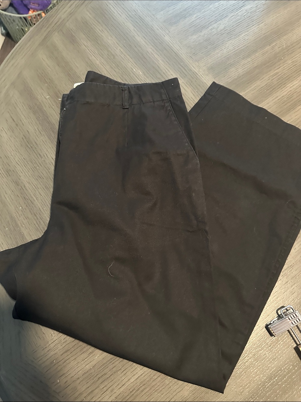 Talbots Men's Black Dress Pants — Straight-Leg Trousers